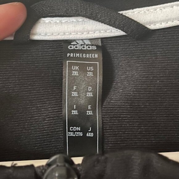ADIDAS: MENS 'TRICOT' BLACK TRACK ZIP-UP JACKET-SIZE 2XL **FANTASTIC CONDITION** - Picture 3 of 4